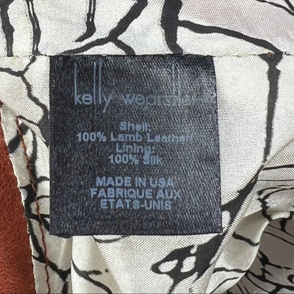 Kelly Wearstler Iraz Leather Mini Skirt- Magenta & Cognac Sz 8 - Picture 8 of 11